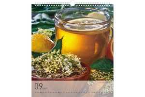 Falinaptár Tea 30x34cm REALSYSTEM 6087-TE képes, 14 lapos