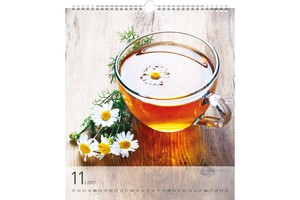 Falinaptár Tea 30x34cm REALSYSTEM 6087-TE képes, 14 lapos