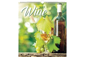 Falinaptár Wine 30x34cm REALSYSTEM 6087-WI képes, 14 lapos