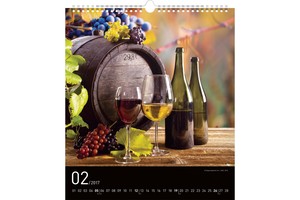 Falinaptár Wine 30x34cm REALSYSTEM 6087-WI képes, 14 lapos