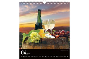 Falinaptár Wine 30x34cm REALSYSTEM 6087-WI képes, 14 lapos