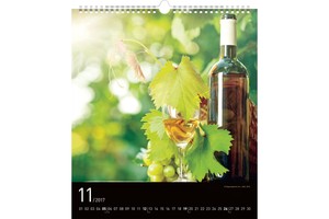 Falinaptár Wine 30x34cm REALSYSTEM 6087-WI képes, 14 lapos