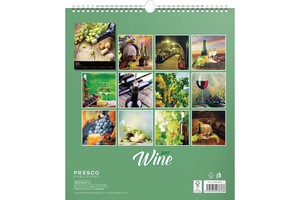 Falinaptár Wine 30x34cm REALSYSTEM 6087-WI képes, 14 lapos