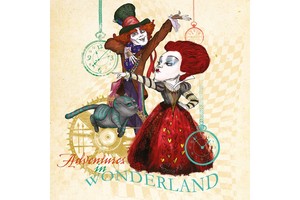 Falinaptár Alice through the looking glass  W. Disney 30x30cm tűzött
