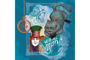 Falinaptár Alice through the looking glass  W. Disney 30x30cm tűzött