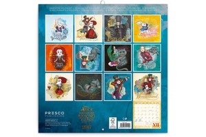 Falinaptár Alice through the looking glass  W. Disney 30x30cm tűzött