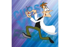 Falinaptár Phineas and Ferb  W. Disney, 30x30cm, tűzött, 7 lap, 16 hó