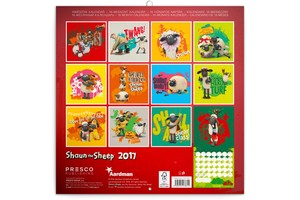 Falinaptár Shaun the Sheep 30x30cm REALSYSTEM 6096 tűzött, 7 lap