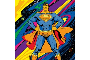 Falinapt&aacute;r Superman 30x30cm REALSYSTEM 6096 tűz&ouml;tt, 7 lap, 16 lap