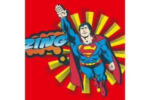 Falinapt&aacute;r Superman 30x30cm REALSYSTEM 6096 tűz&ouml;tt, 7 lap, 16 lap