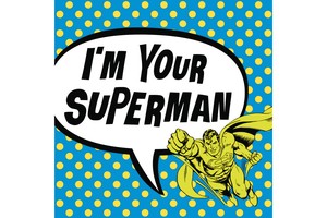 Falinapt&aacute;r Superman 30x30cm REALSYSTEM 6096 tűz&ouml;tt, 7 lap, 16 lap