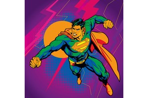 Falinapt&aacute;r Superman 30x30cm REALSYSTEM 6096 tűz&ouml;tt, 7 lap, 16 lap