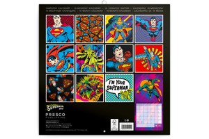 Falinapt&aacute;r Superman 30x30cm REALSYSTEM 6096 tűz&ouml;tt, 7 lap, 16 lap