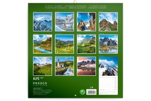Falinaptár ALPOK 30x30/30x60cm REALSYSTEM 6097 képes, tűzött, 7 lapos