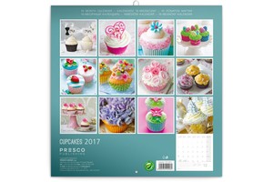 Falinaptár Cupcakes 30x30cm REALSYSTEM 6097 képes, tűzött, 7 lapos