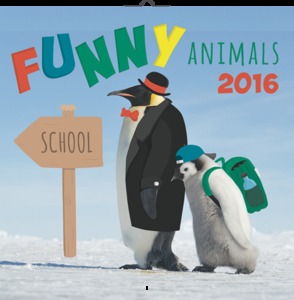 Falinaptár Funny Animals 30x30/30x60cm REALSYSTEM 6097-FA képes