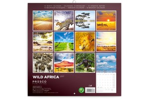 Falinaptár Wild Africa 30x30cm REALSYSTEM 6097-WA képes, tűzött