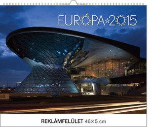 Falinaptár 46x32cm, spirálos, REALSYSTEM 6091 Európa, fekvő, 14 lap