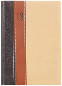 Agenda B5 heti, TopTimer F011, Fashion, műbőr, antracit-barna-bézs
