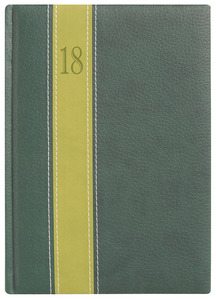Agenda B5 heti, TopTimer F011, Fashion, műbőr, zöld-világos zöld-zöld