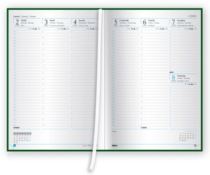 Agenda B5 heti, TopTimer J011, kerékpáros, színes grafikákkal, matt
