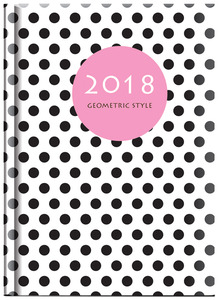 Agenda A5 napi, TopTimer J021, Joy, fényes fóliás papír, Pöttyös