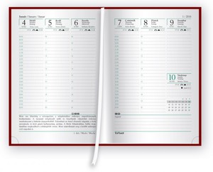 Agenda B6 heti, TopTimer K012J Kertésznaptár, fehér tömbös, Park