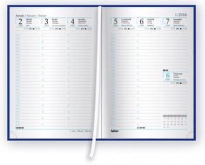 Agenda B6 heti, TopTimer P012, Power of Flower, matt, bőrhatású, zöld