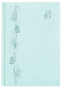 Agenda B6 heti, TopTimer P012, Power of Flower, matt, bőrhatású, kék