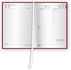 Agenda B6 napi, TopTimer P022, Power of Flower, matt, bőrhatású, zöld