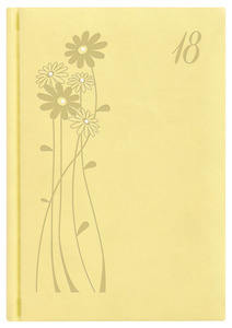 Agenda B6 napi, TopTimer P022, Power of Flower, matt, bőrhatású, zöld