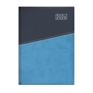Agenda B5, heti, TOPTIMER D011 Duplex, chamois belív, kék-világoskék