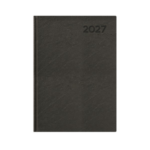 Agenda B5, heti, TOPTIMER E011 Economic, feh&eacute;r pap&iacute;r, fekete 2027.