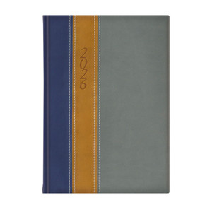 Agenda B5, heti, TOPTIMER F011 Fashion, kék-okker-szürke