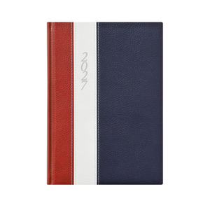 Agenda B5, heti, TOPTIMER F011 Fashion, bord&oacute;-feh&eacute;r-k&eacute;k 2027.
