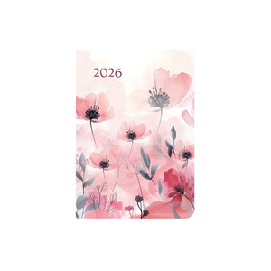 Agenda B6, heti, TOPTIMER F012 Flexi, fehér belív, pipacs