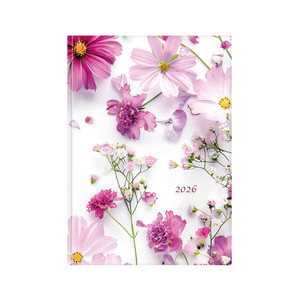 Agenda B5, heti, TOPTIMER J011 Joy, fehér belív, pillangóvirág
