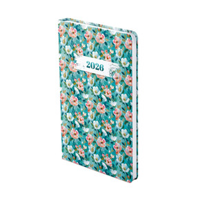 Agenda A5, heti, TOPTIMER J018 Joy, keskenyítet, fehér belív, akvarell