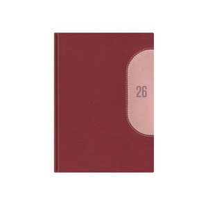 Agenda B6, heti, TOPTIMER K012 Kredo, fehér belív, bordó-barack
