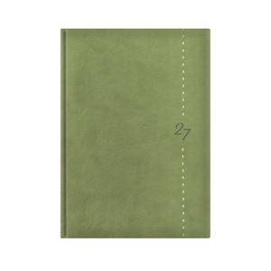 Agenda B5, heti, TOPTIMER L011 Linea, feh&eacute;r bel&iacute;v, z&ouml;ld 2027.