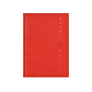 Agenda A5, heti, TOPTIMER L015 Linea, feh&eacute;r bel&iacute;v, piros 2027.