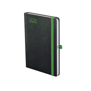 Agenda B6, heti, TOPTIMER N012 Nero, fehér belív, fekete-zöld