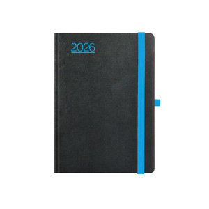 Agenda A5, heti, TOPTIMER N015 Nero, fehér belív, fekete-kék