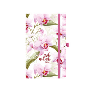 Agenda A5, heti, TOPTIMER N018 Csak nőknek, tervező, orchidea