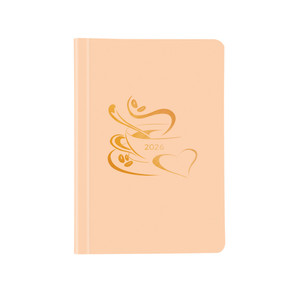 Agenda B6, heti, TOPTIMER P012 Pastel, fehér belív, lazac