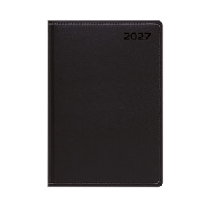 Agenda B5, heti, TOPTIMER Q011 Queen, feh&eacute;r bel&iacute;v, fekete 2027.