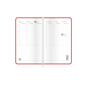 Agenda A5, heti, TOPTIMER R018 Rainbow, keskeny, fehér belív, lila