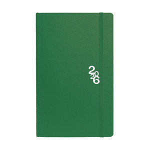 Agenda A5, heti, TOPTIMER R018 Rainbow, keskeny, fehér belív, zöld