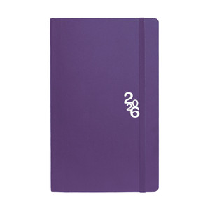 Agenda A5, heti, TOPTIMER R018 Rainbow, keskeny, fehér belív, lila