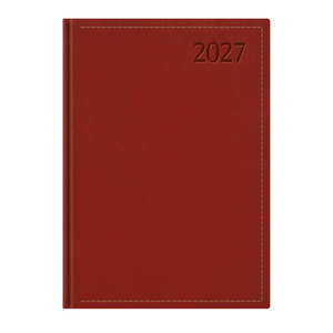 Agenda A4, heti, TOPTIMER T010 Traditional, feh&eacute;r bel&iacute;v, bord&oacute; 2027.
